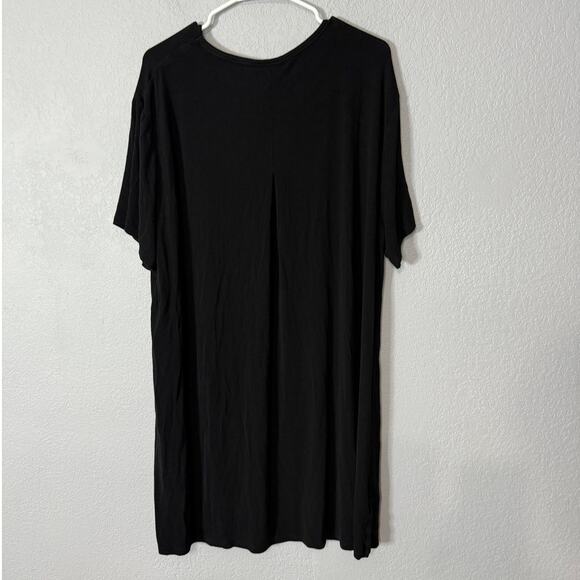 Cozy Earth Bamboo Stretch-Knit Sleep Dress Black Size Large - Picture 2 of 7